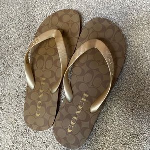 Coach flip-flips. Gently used, like new. Size 8.